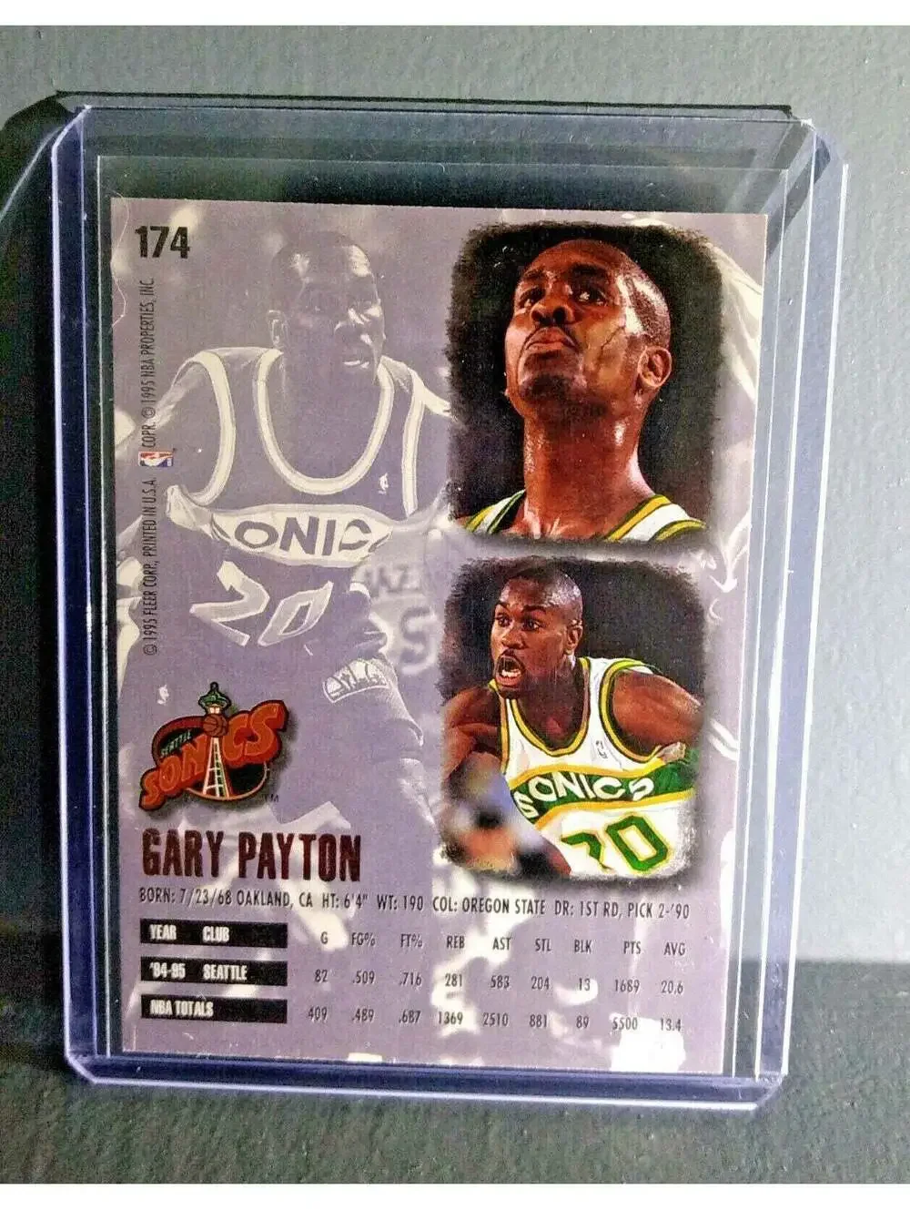 1995-96 Gary Payton Fleer Ultra #174 Basketball Card